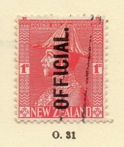 New Zealand Official Issues 1915-34 Issue Fine Used 1d. Optd NW-163930