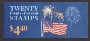 BK156 Flag and Fireworks Booklet -  2276a plate #P1111