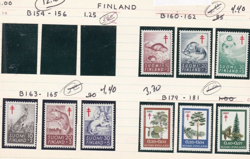 FINLAND^^^^^ x3  MNH   SEMIS POSTALS SETS $$@ lar 3441finl41