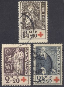 Finland 1933 1.25m+10p - 2.5m+25p Bishops Scott B12-B14 SG 296-298 VFU Cat $22
