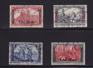 G.Morocco Scott # 16D - 19D set VF used 2 certs nice color cv $ 790 ! see pic !