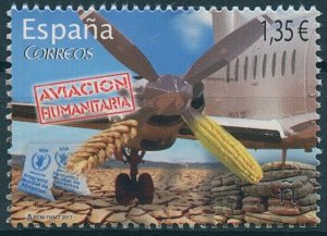 Spain 2017 MNH Humanitarian Aviation 1v Set Planes Stamps