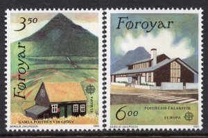 EUROPA CEPT 1990 - Denmark - Faroe Islands - Post Offices - MNH Set