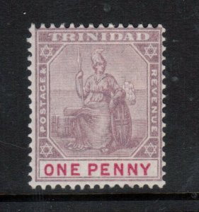 Trinidad #77 Mint Fine Original Gum Lightly hinged With Oval O In One Type II