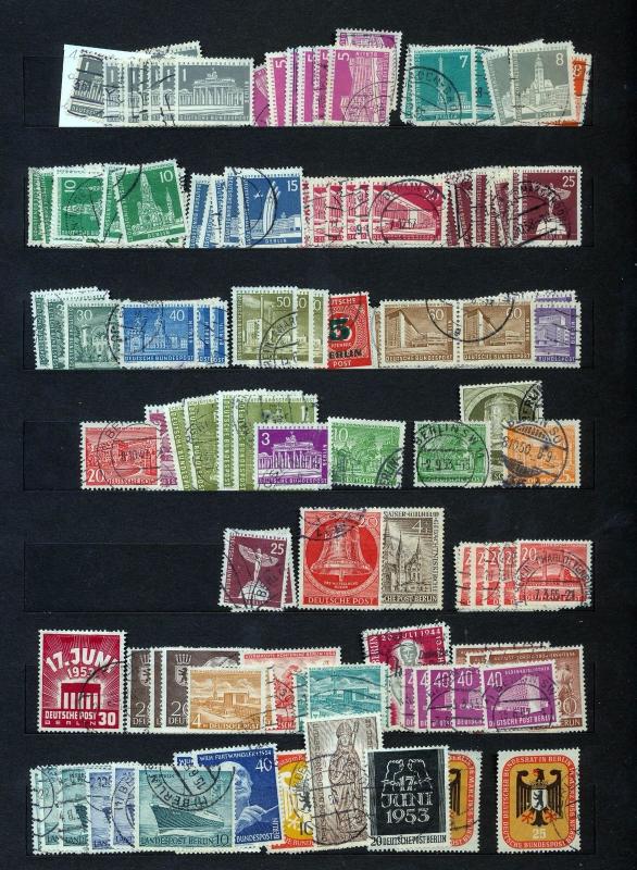Germany West Berlin 1940s/70s Used Collection(Apprx 550+Items) (SK 35