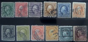 Scott #424-440 - Used - FW Set - 1914-15