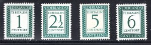 Netherlands Antilles #J41-J44  VF, MNH, Post Office Fresh ..... 4210347