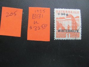 AUSTRIA 1935 MNH SC B131  XF $96 (205)