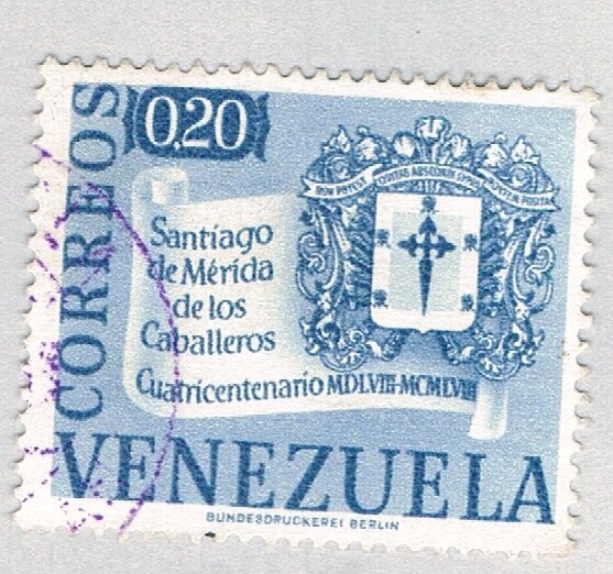 Venezuela Arms blue 20c (AP136225)