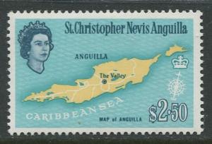 St. KITTS-NEVIS-Scott 159 - QEII - Definitives-1963- MVLH - Single $2.50c Stamp
