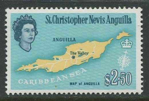 St. KITTS-NEVIS-Scott 159 - QEII - Definitives-1963- MVLH - Single $2.50c Stamp