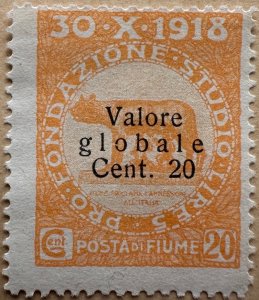 Fiume 1919-20 Sc.76 Unused