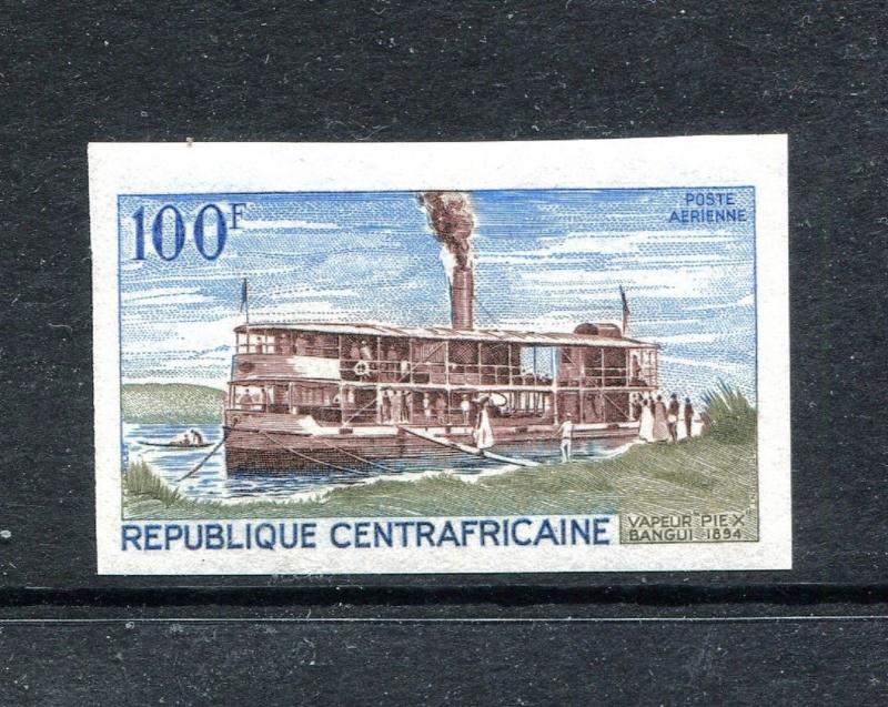 Central Africa C62 MNH River Boat 1968 Imperforated.x27775