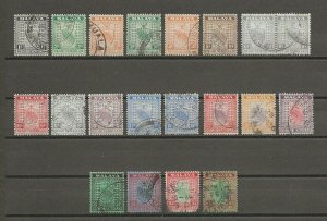 MALAYA/NEGRI SEMBILAN 1935/41 SG 21/39 USED Cat £375