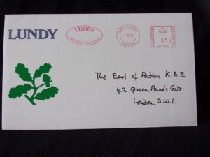 LUNDY: LUNDY STAMPS USED ON 1975 COVER