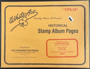 White Ace Historical Stamp Pages US Postal Stationery Supplement CPS-38 2009 NEW