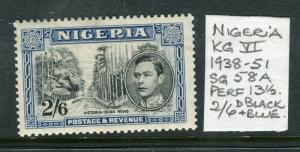 NIGERIA; 1938 early GVI issue fine Mint hinged 2s. 6d. value