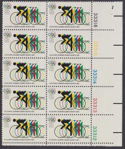 1460 Olympics Plate Block MNH