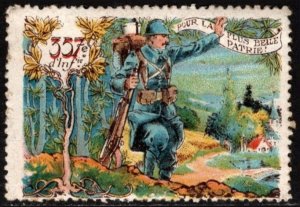 1914 WW 1 France Delandre Poster Stamp 357th Infantry Regiment For The Most