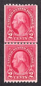 606 Mint,OG,NH... Line Pair... SCV $5.00