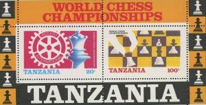 World Chess Championships Sport Souvenir Sheet of 2 Stamps MNH