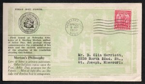 US #717 FIRST DAY COVER, fully illustrated,  Arbor Day!    Very nice!