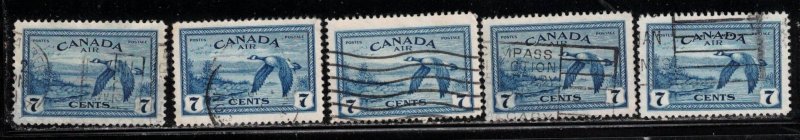 CANADA Scott # C9 Used x 5 - Canada Goose
