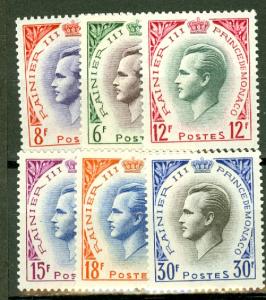 Monaco 334-9 MNH CV $22