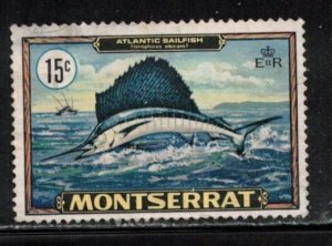 MONTSERRAT Scott # 221 Used - Atlantic Sailfish