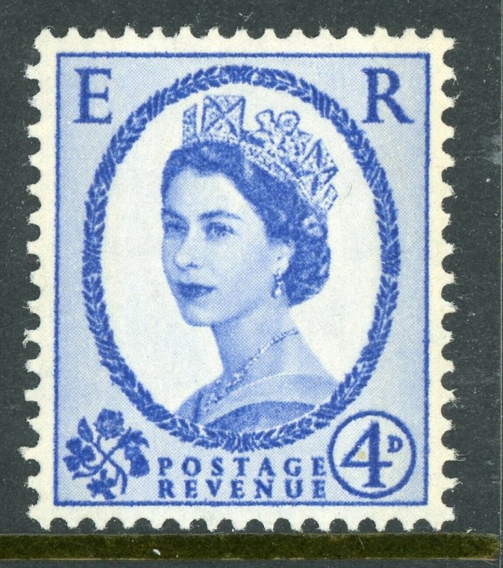 Great Britain 1960 QEII 4p Ultramarine Phosphor Band SG #616 MNH B39