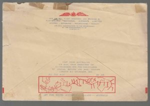 1931 Brisbane Australia to England Christmas Greetings FFC First Flight Cover