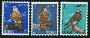 Abu Dhabi 12-14, MNH. Michel 12-14. Falcon perched on wrist, 1965.