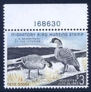 RW31 VF MNH OG-1964 DUCK STAMP PLATE # SINGLE!! (REM #RW31-314)