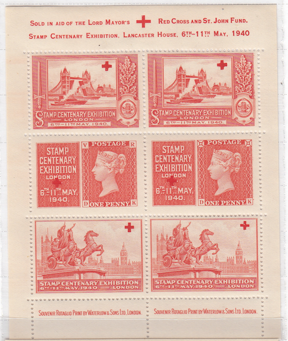 Great Britain Stamp Centenary Exhibition, May 1940, Please see the description