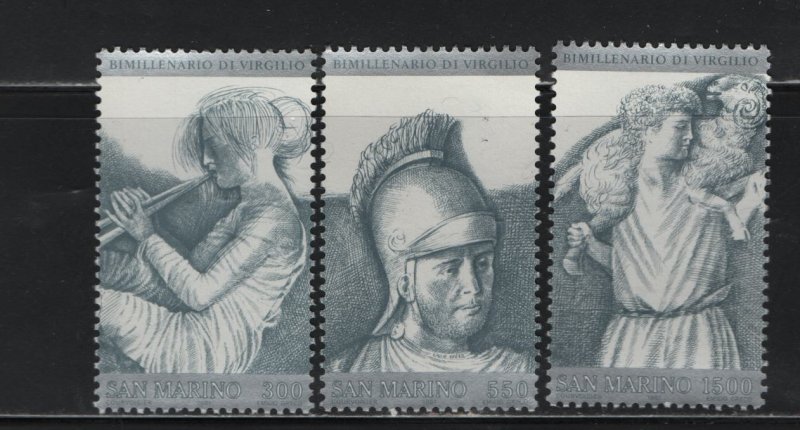 San Marino 1003-1005, MNH, 1981 Drawings based on Roman sculptures