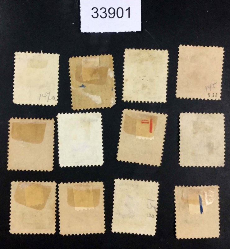 MOMEN: US STAMPS #300-311 11 UNUSED NO GUM / (4c USED) LOT #33901