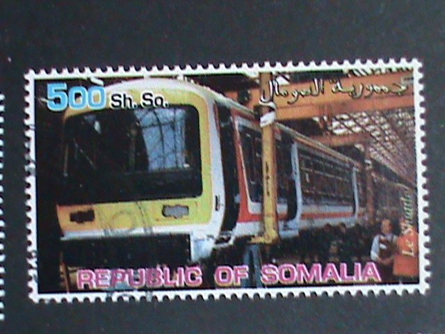 ​SOMALIA STAMP:2002 WORLD CLASSIC TRAINS CTO -MNH LARGE SET. #3 CONDITION FINE