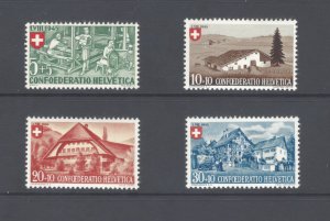 Switzerland #B146-49 (1945) VF NH Scenes of Swiss Life