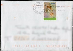 Spain 2011 Butterfly Stamp on Cover (236)