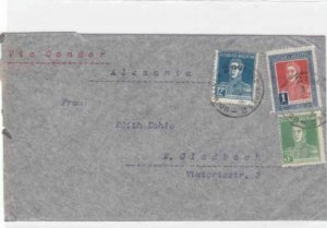 argentina 1935 air mail via condor stamps cover ref r16123