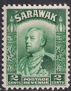 Sarawak 1934 - 41 KGV 2ct Green MM SG 107 ( H175 )