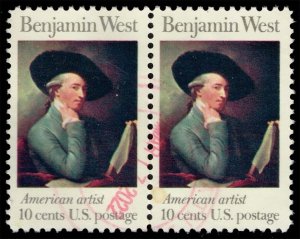 US #1553 Benjamin West; Used Pair