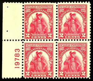 U.S. #657 MINT BLOCK NG