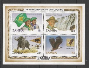 1982 Zambia 7th anniversary of Boy Scouts m/s 4