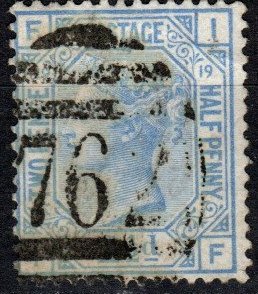 Great Britain #68 Plate 19  F-VF  Used  CV $65.00  (X5351)