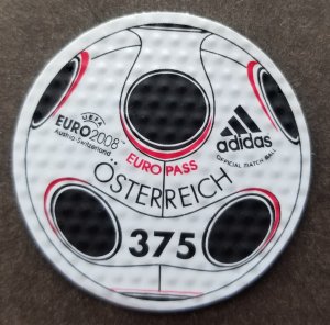 Austria UEFA Euro 2008 Football (stamp) MNH *odd *Leather made *unusual