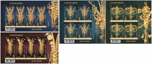 BELARUS 2024-02 ART FOLKLORE: Straw Weaving. 4 MINI-SHEETS, MNH