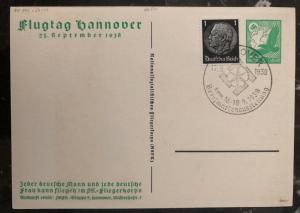 1938 Hannover Germany Picture Postcard Stationary Cover PPC Aviation Day