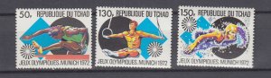 J48639 J L,Stamps 1972 chad set mnh #c60-2 sports