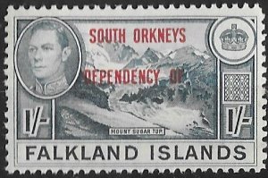 Falkland  Dependencies # 4L8  KGVI  South Orkneys  1sh.   (1)  Mint NH